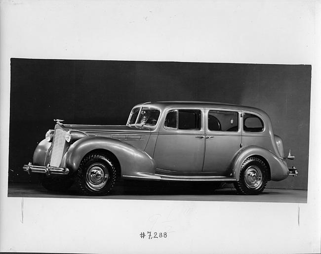 1938 Packard touring sedan, seven-eights left side view