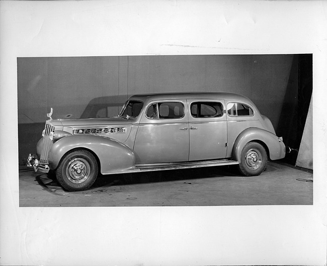 1939 Packard touring sedan, nine-tenths left side view