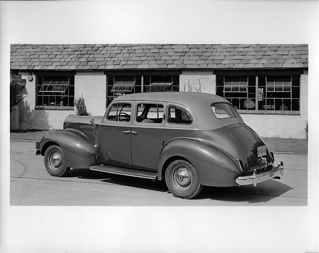 1940 Packard touring sedan, three-quarter rear view