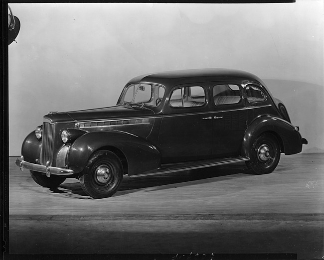 1940 Packard touring sedan, three-quarter left side view