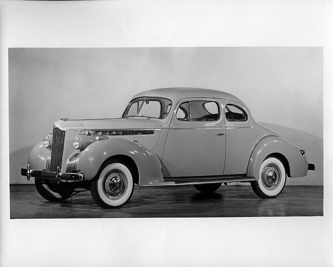 1940 Packard club coupe, nine-tenths left side view