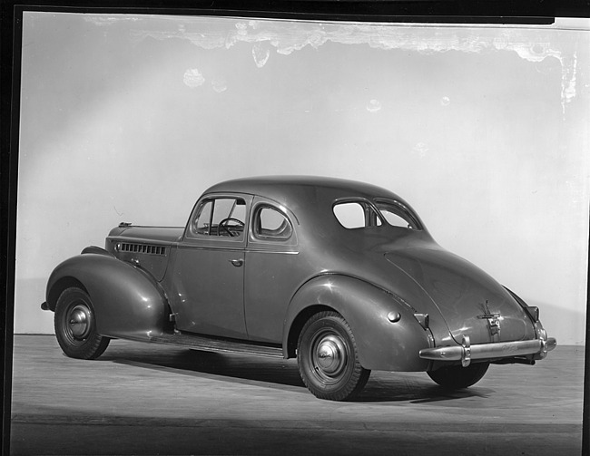 1940 Packard club coupe, three-quarter rear left view