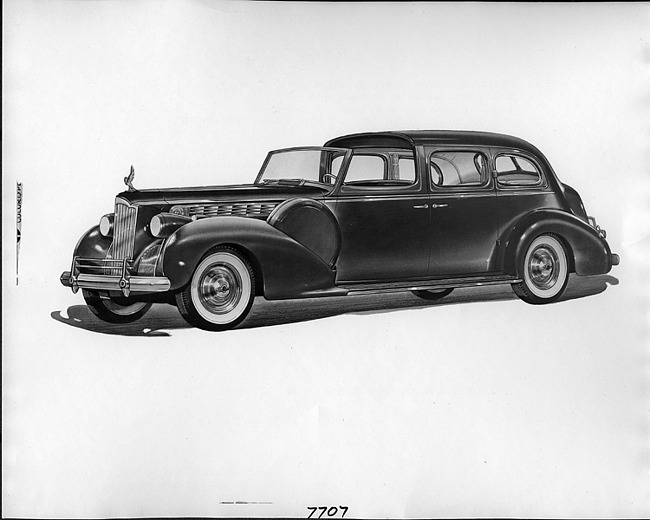 1940 Packard all weather town car, nine-tenths left side view