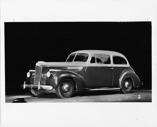 1941 Packard convertible, seven-eights left side view