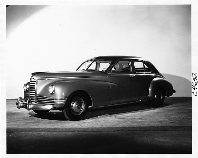 1946 Packard Clipper sedan, three-quarter left side view