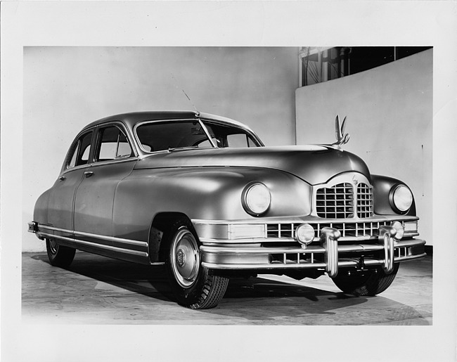 1947 Packard sedan, three-quarter front right view