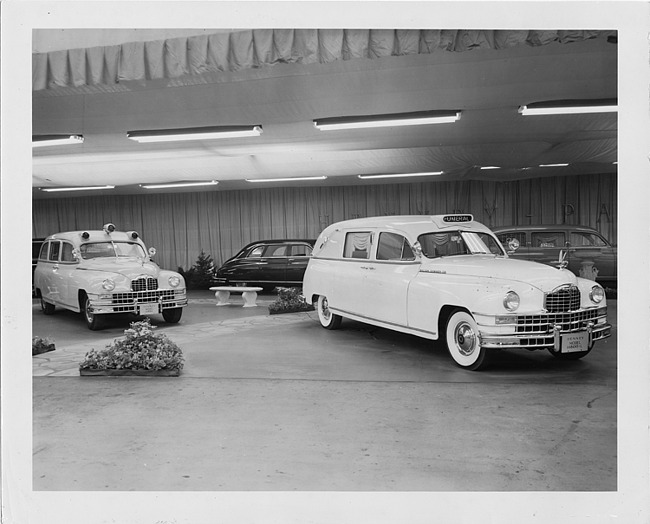 1948-49 Packards by Henney, on display at N.F.D.A. convention