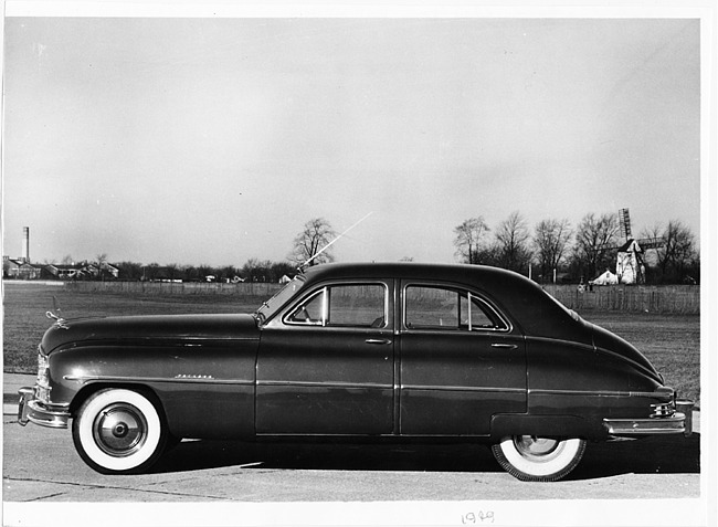 1949 Packard sedan, left side view