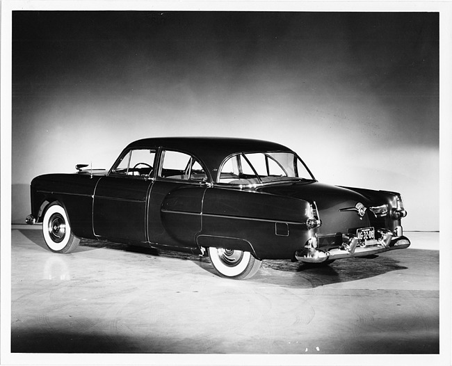 1952 Packard sedan, three-quarter left rear view