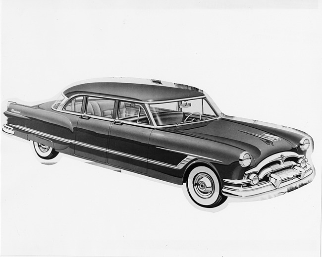 1953 Packard sedan, seven-eights right side view