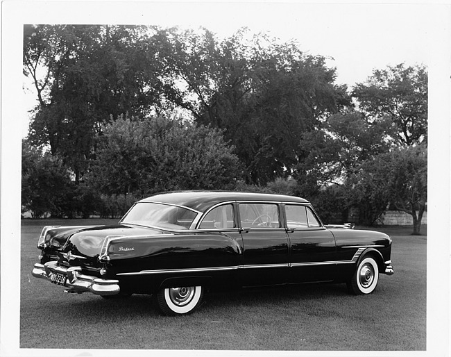 1953 Packard sedan, three-quarter rear left view