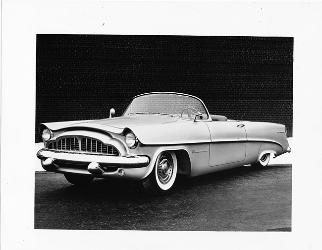 1954 Packard Panther-Daytona, three-quarter front left view, near brick wall