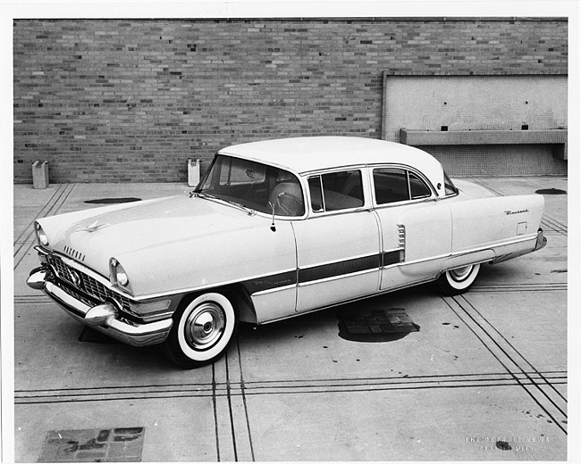 1955 Packard 4-door sedan, seven-eights left side view