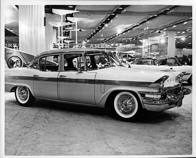 1957 Packard Clipper, seven-eights right side view, on display