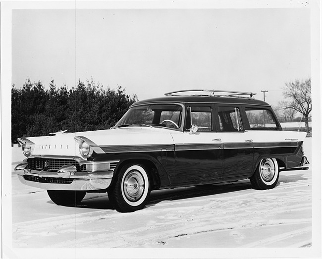 1957 Packard station wagon, three-quarter left side view