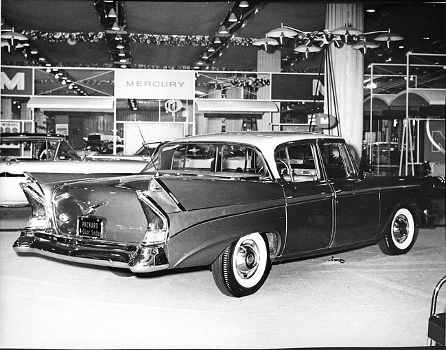 1958 Packard 4-door sedan, three-quarter rear view