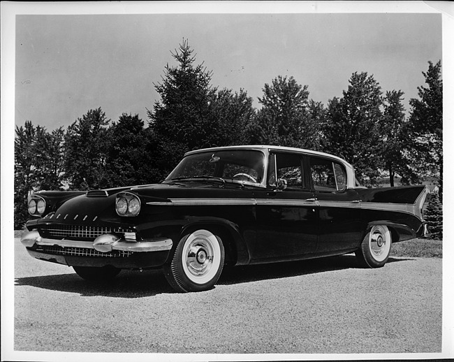 1958 Packard 4-door sedan, three-quarter left side view