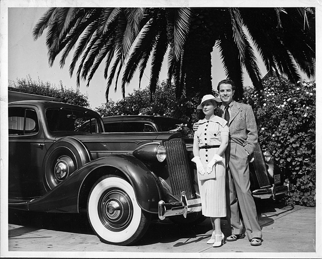 1936 Packards, pictured with their owners Mr. & Mrs. Onslow Stevens