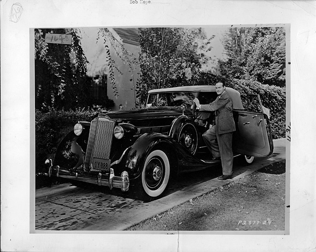 1936 Packard convertible victoria with owner Bob Hope