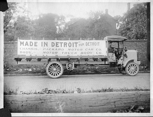 1915 Packard truck, 'Made in Detroit for Detroit'