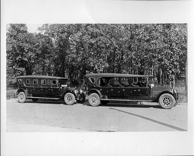 Two Packard jitney buses of Red Ball Transp. Co.