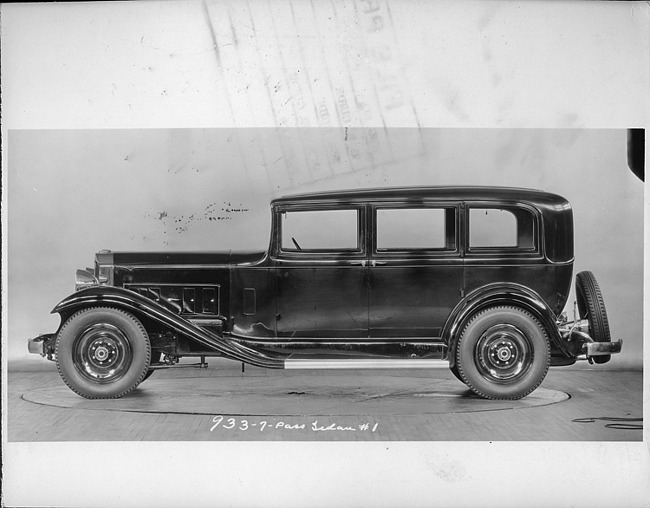 1932 Packard prototype sedan, left side view