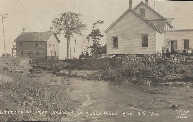 Effects of the washout at Alden Mich Aug 1910