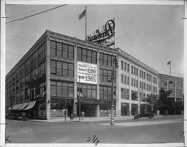 Packard dealership, Boston, Mass., 1929