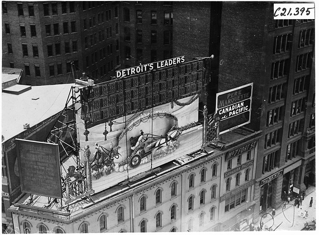 Sign for the 1909 Glidden Tour, Detroit, Mich.