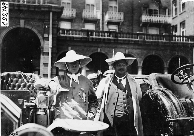 Charles Glidden at the Antlers Hotel in Colorado Springs, Colo., 1909 Glidden Tour