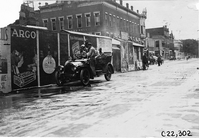 Studebaker press car in South Bend, Ind. at 1909 Glidden Tour