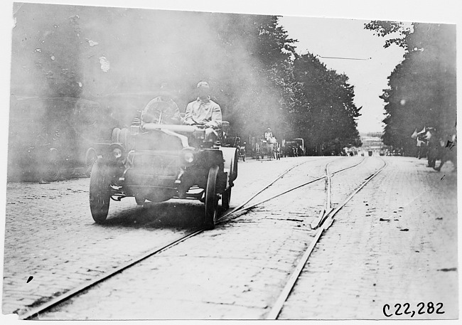 Charles Goldthwaite in Maxwell car at 1909 Glidden Tour