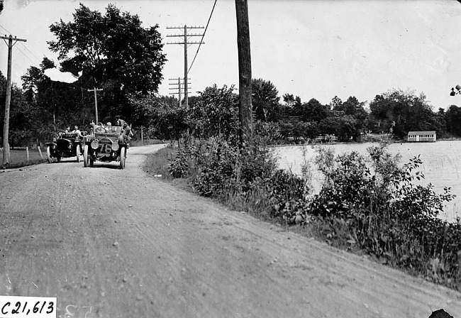 Thomas press car at 1909 Glidden Tour