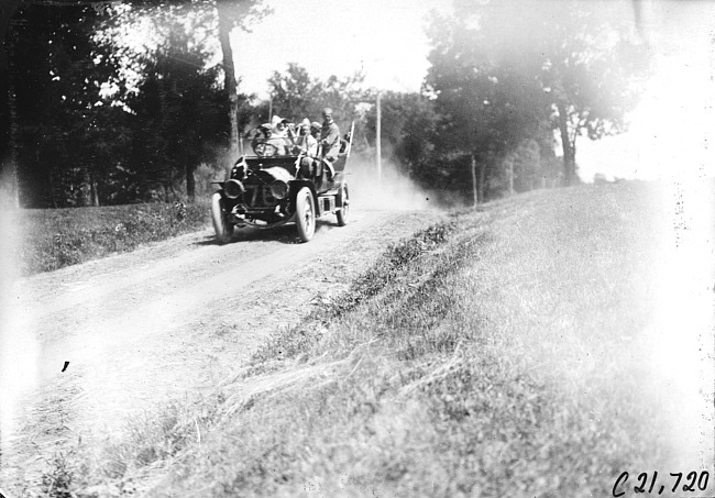 George Smithson in Studebaker car at 1909 Glidden Tour