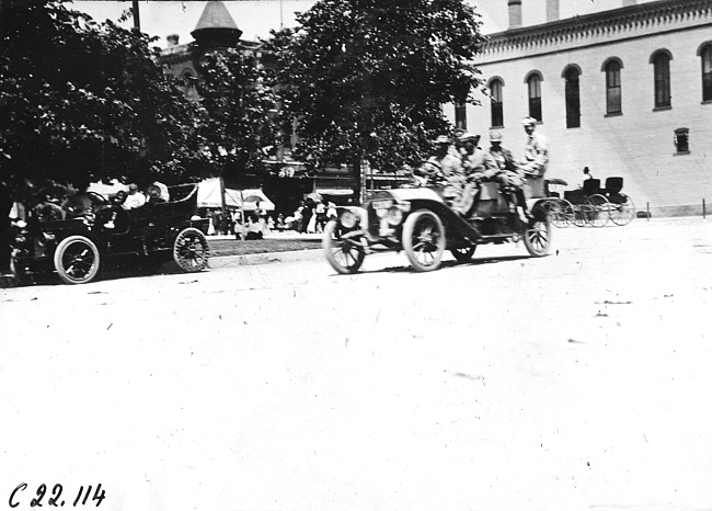 Webb Jay in Premier car #1 at Ft. Dodge, Iowa at 1909 Glidden Tour