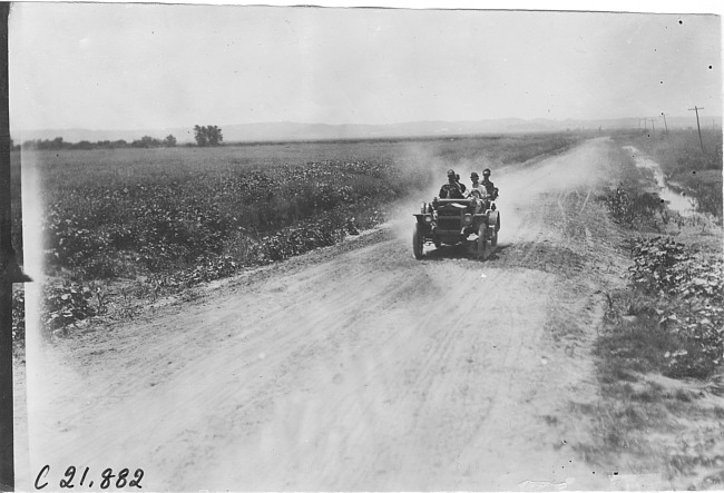 Maxwell car #6 near North Platte, Neb., at the 1909 Glidden Tour