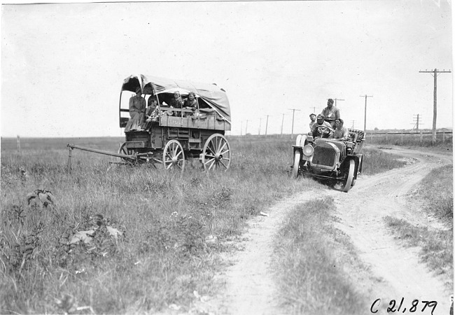 Studebaker car near Paxton, Neb., at the 1909 Glidden Tour