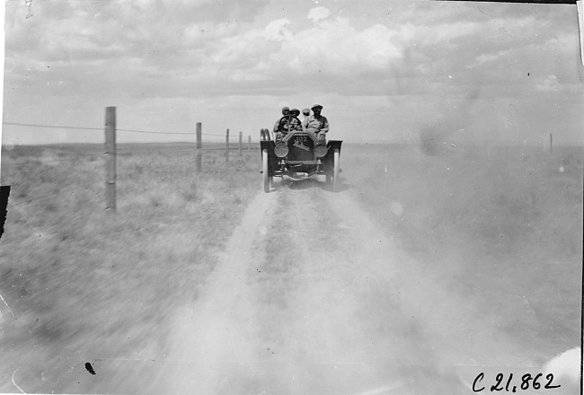 Moline car #102 on the prairie at the 1909 Glidden Tour