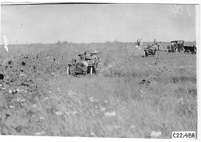 Moline cars on the Colorado prairie, at 1909 Glidden Tour