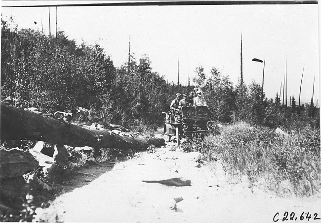 Rapid motor truck on mountain road in Colo., at 1909 Glidden Tour