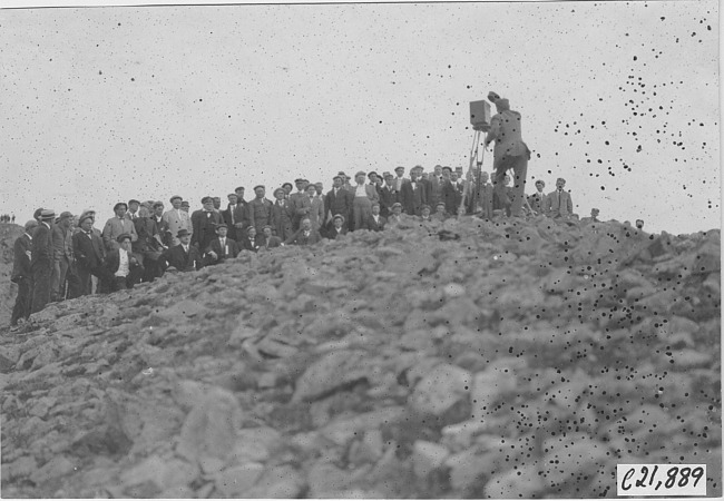 Group photograph of Glidden tourists in Colo., at 1909 Glidden Tour