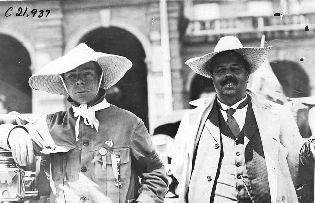 Charles Glidden and participant in Colorado Springs, Colo., at the 1909 Glidden Tour