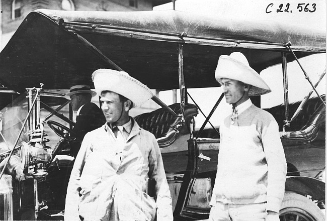 Webb Jay of Premier car #1 in Colorado Springs, Colo., at the 1909 Glidden Tour