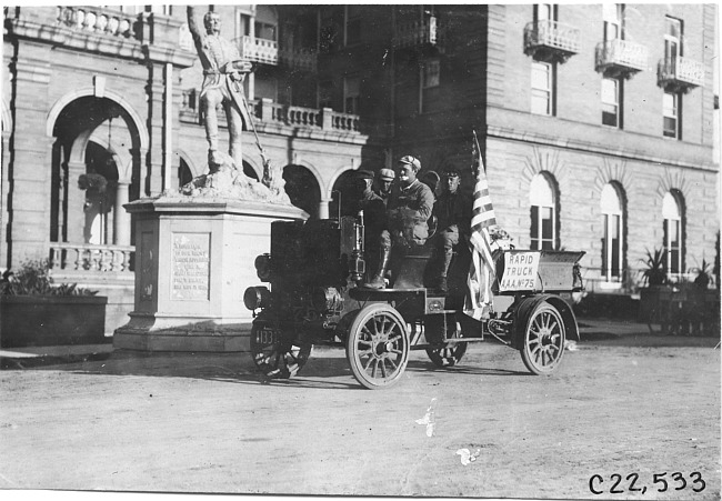Rapid truck in Colorado Springs, Colo., at the 1909 Glidden Tour