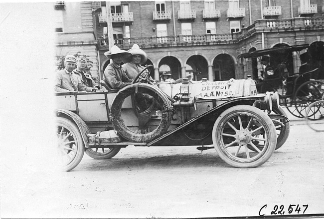 Chalmers-Detroit car in Colorado Springs, Colo., at the 1909 Glidden Tour