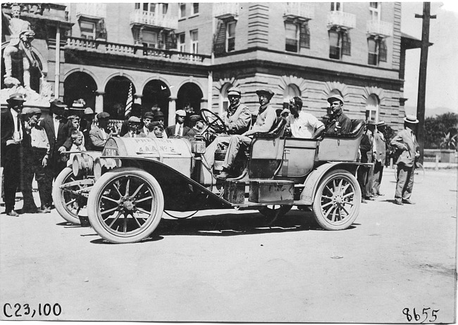 Premier car #2 in Colorado Springs, Colo., at the 1909 Glidden Tour