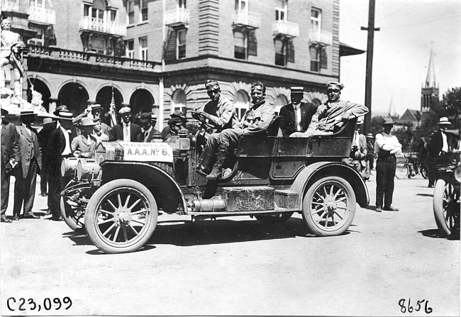 Maxwell car #6 in Colorado Springs, Colo., at the 1909 Glidden Tour