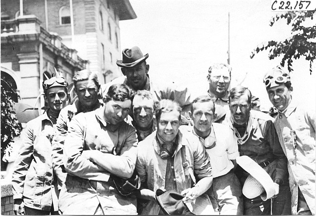 Pierce-Arrow team at Colorado Springs, Colo., at the 1909 Glidden Tour