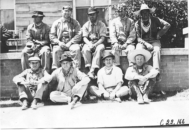 Pierce-Arrow team at Colorado Springs, Colo., at the 1909 Glidden Tour