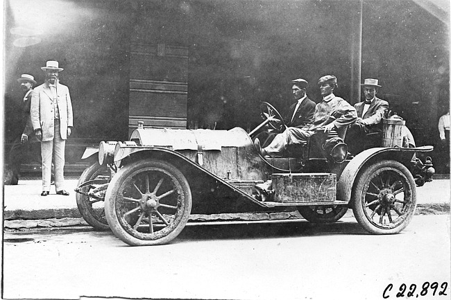 John C. Moore in Lexington car at Kansas City, Mo., at 1909 Glidden Tour